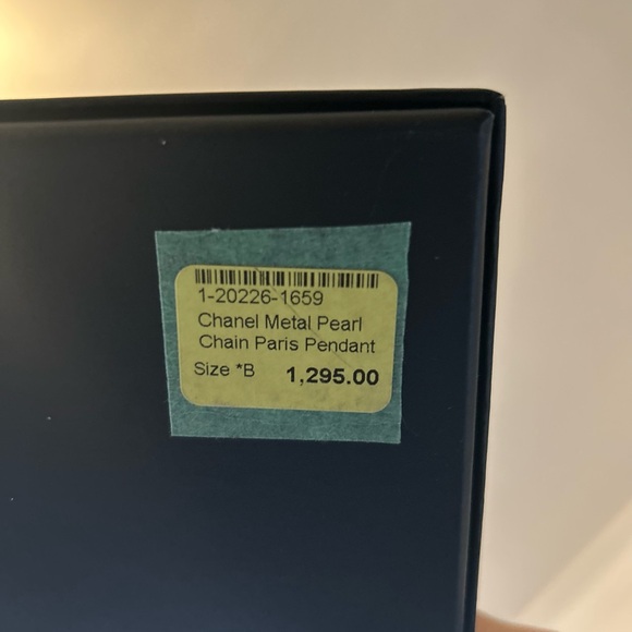 Chanel Metal Pearl Chain Paris Necklace - Picture 7 of 8